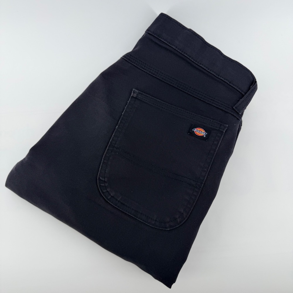 Dickies Flex Regular Fit Cargo Pants Mens 32x32 Black Workwear Utility Canvas